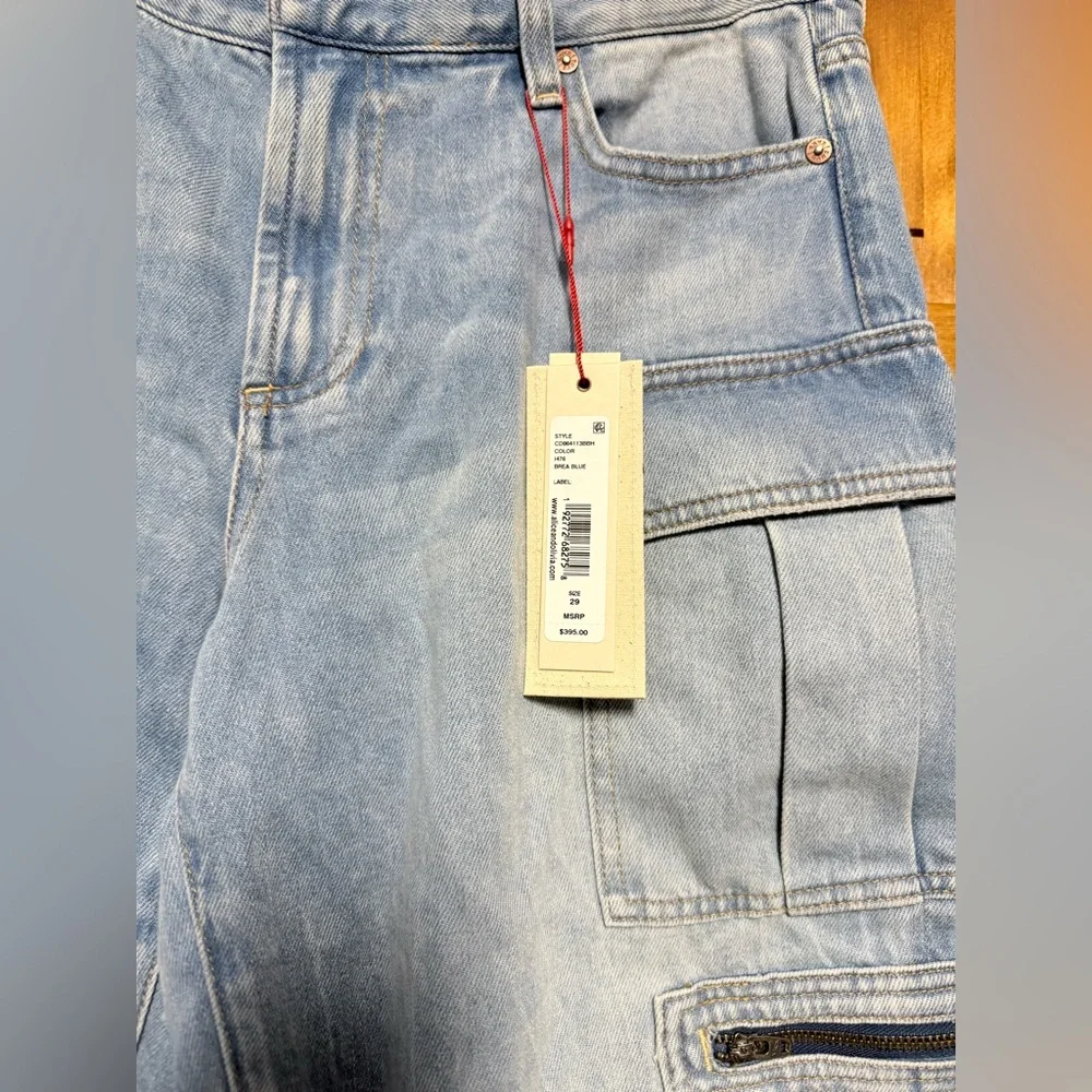 Alice + Olivia Cay Baggy Denim Cargo Pants sz 29 BRAND NEW WITH TAGS - Picture 8 of 10